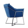 Manhattan Comfort Origami Velvet Accent Chair in Blue AC052-BL